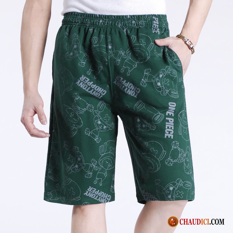 Shorts Toile Homme Lavande Les Adolescents Gros Été Grand Tendance