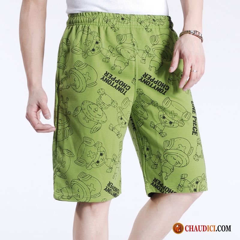 Shorts Toile Homme Lavande Les Adolescents Gros Été Grand Tendance