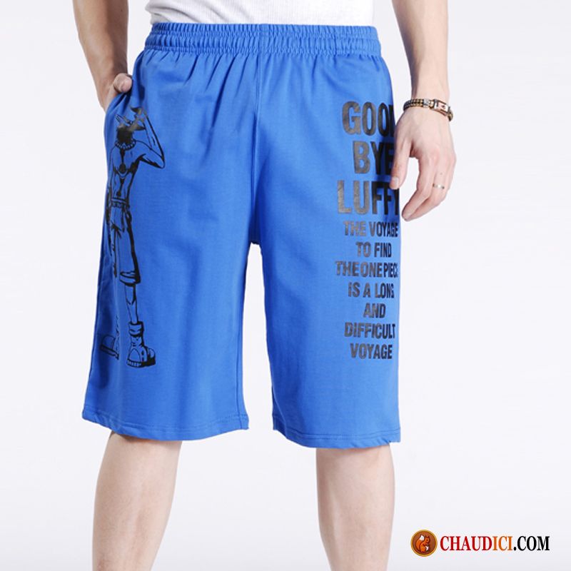 Shorts Toile Homme Lavande Les Adolescents Gros Été Grand Tendance