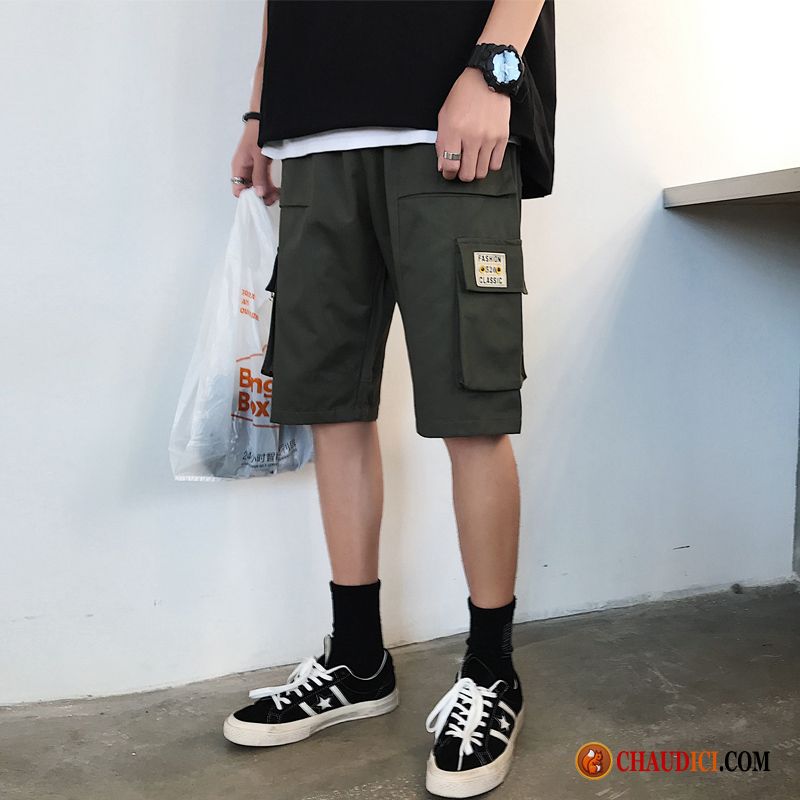 Shortss Hommes Grandes Tailles Seagreen Noir Shorti Baggy Homme Été Pas Cher