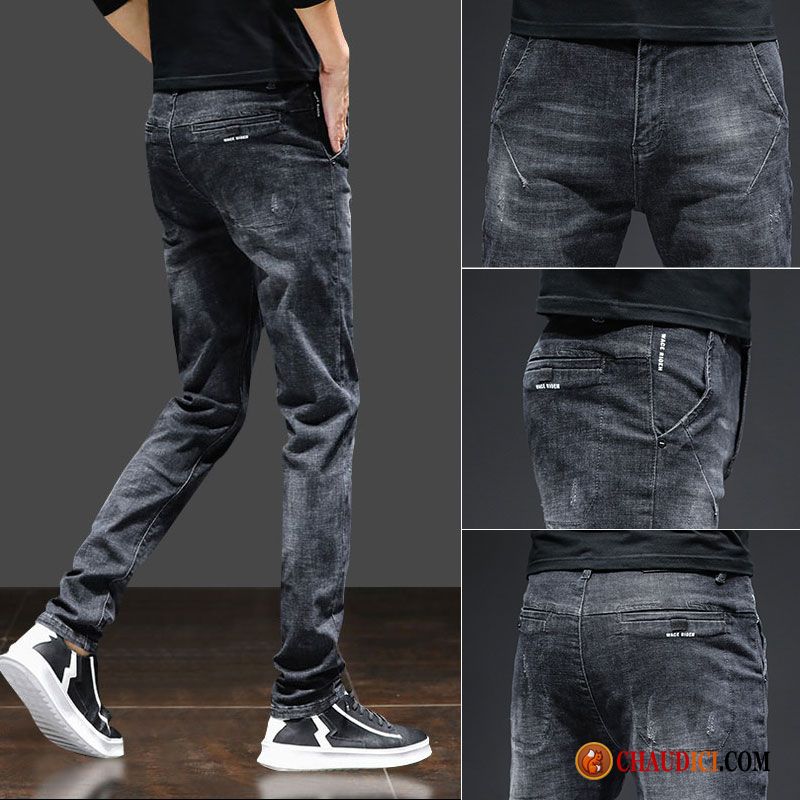 Slim Pour Homme Jeans Tendance L'automne Extensible Les Adolescents Décontractée