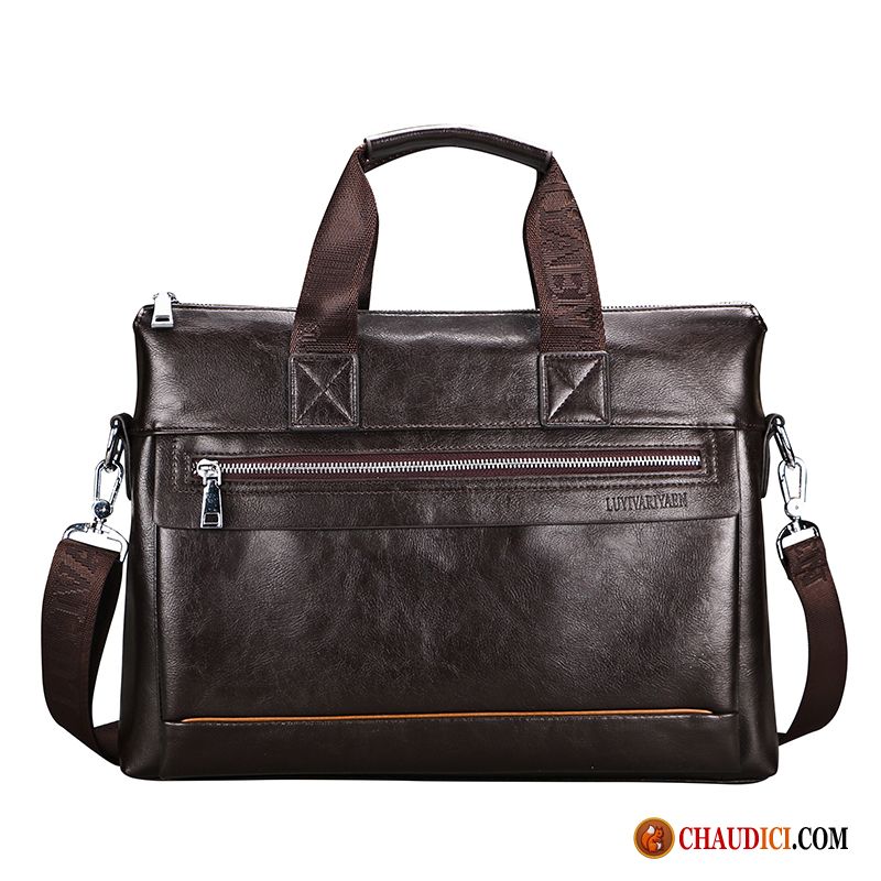 Soldes Sac En Cuir Homme Hommes Sac De Messager Portable Classique Hiver