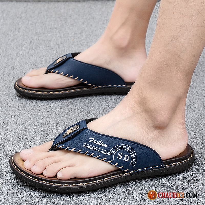 Soldes Sandales Homme Ouverture Du Pied Homme Tous Les Assortis Bleu Décontractée