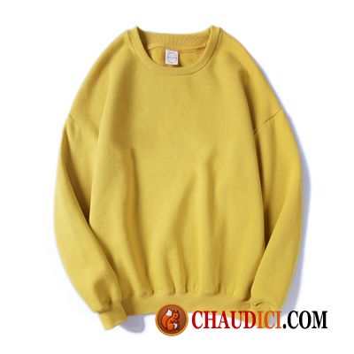 Sous Sweat À Capuche Col Cheminée Homme Longues Hoodies L'automne Col Rond Baggy Soldes