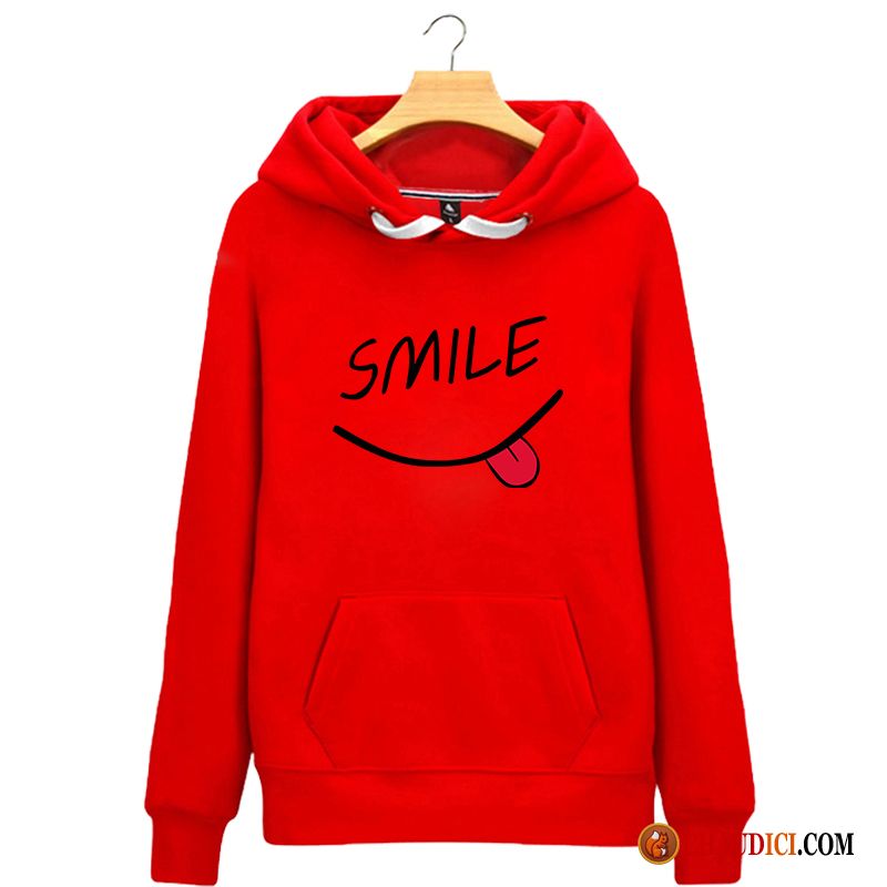 Sweat À Capuche Blanc Col V Encapuchonné Femme Décontractée Étudiant Hoodies France