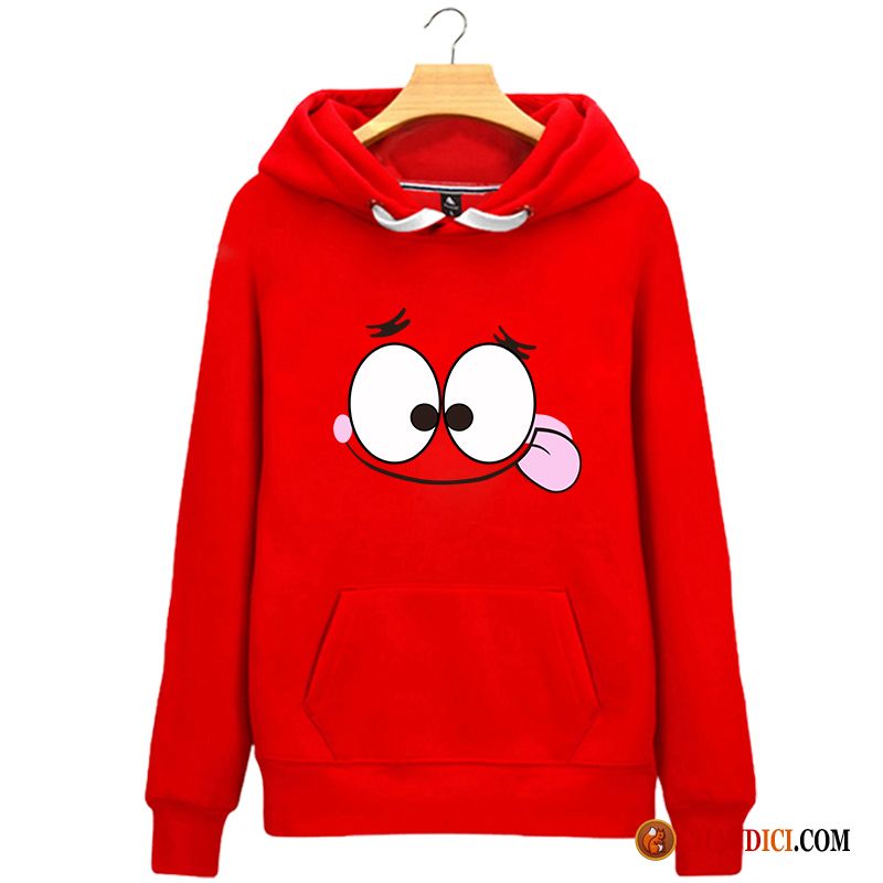 Sweat À Capuche Blanc Col V Encapuchonné Femme Décontractée Étudiant Hoodies France