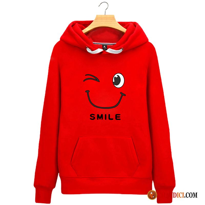 Sweat À Capuche Blanc Col V Encapuchonné Femme Décontractée Étudiant Hoodies France