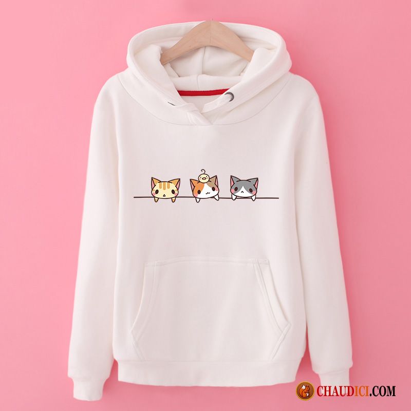 Sweat À Capuche Chaud Femme Étudiant Capuche Manteau Hoodies Fille France