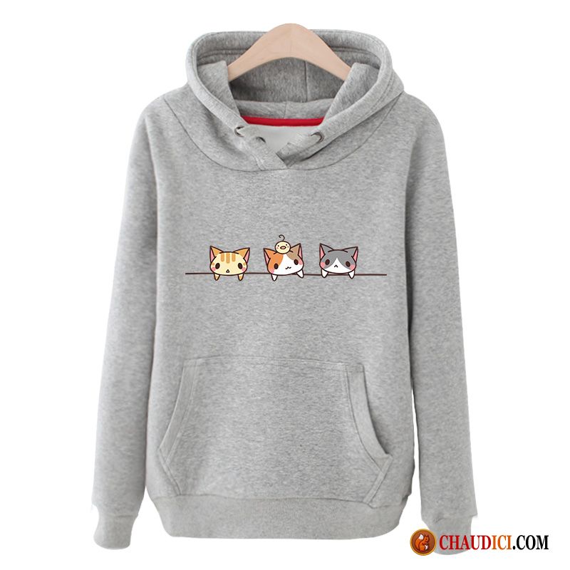 Sweat À Capuche Chaud Femme Étudiant Capuche Manteau Hoodies Fille France