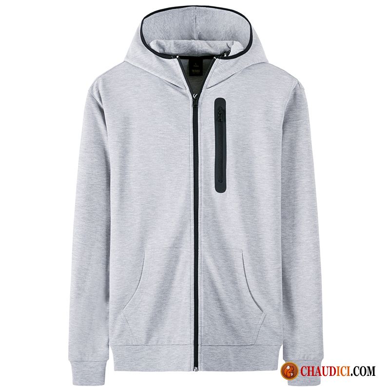 Sweat À Capuche Col Haut Homme Veste Homme Capuche Étudiant Sport