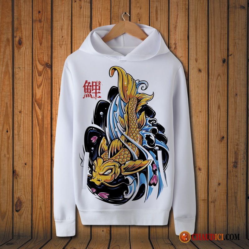 Sweat À Capuche Col Montant Zippé Homme Neige Manteau Homme Style Chinois Hoodies Printemps Pas Cher