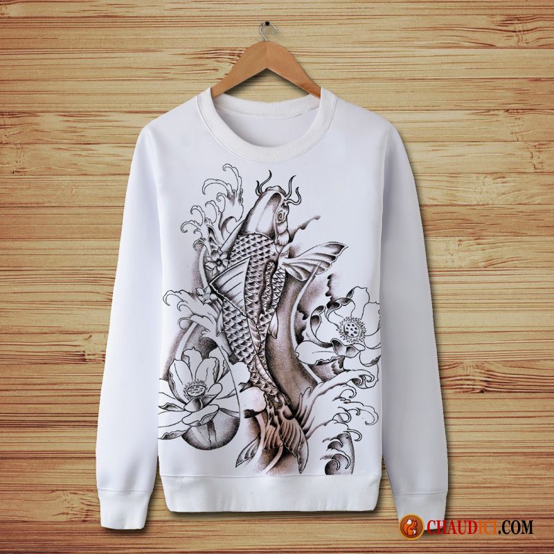 Sweat À Capuche Col Montant Zippé Homme Neige Manteau Homme Style Chinois Hoodies Printemps Pas Cher