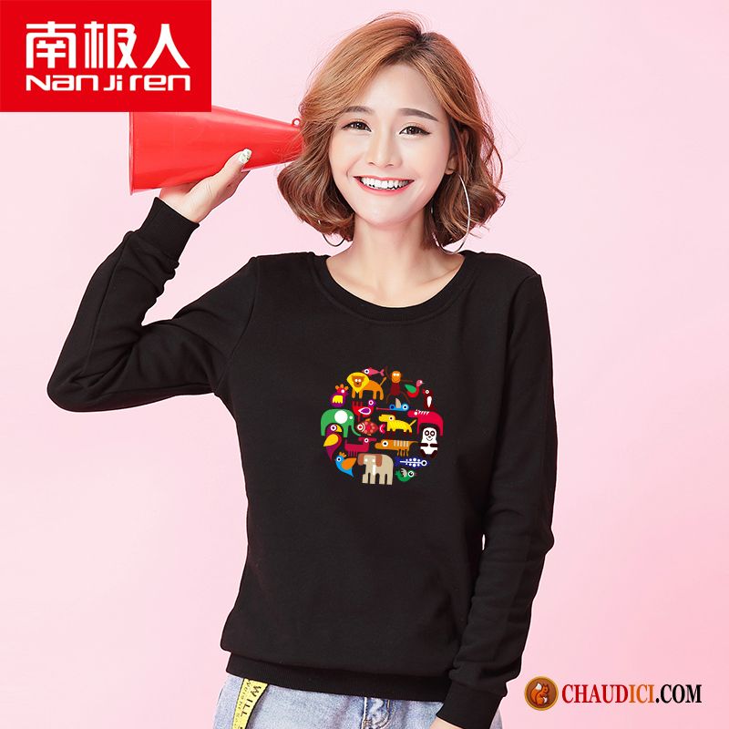 Sweat À Capuche Col Montant Étudiant Pullovers Vêtements D'hiver Hoodies Femme En Vente