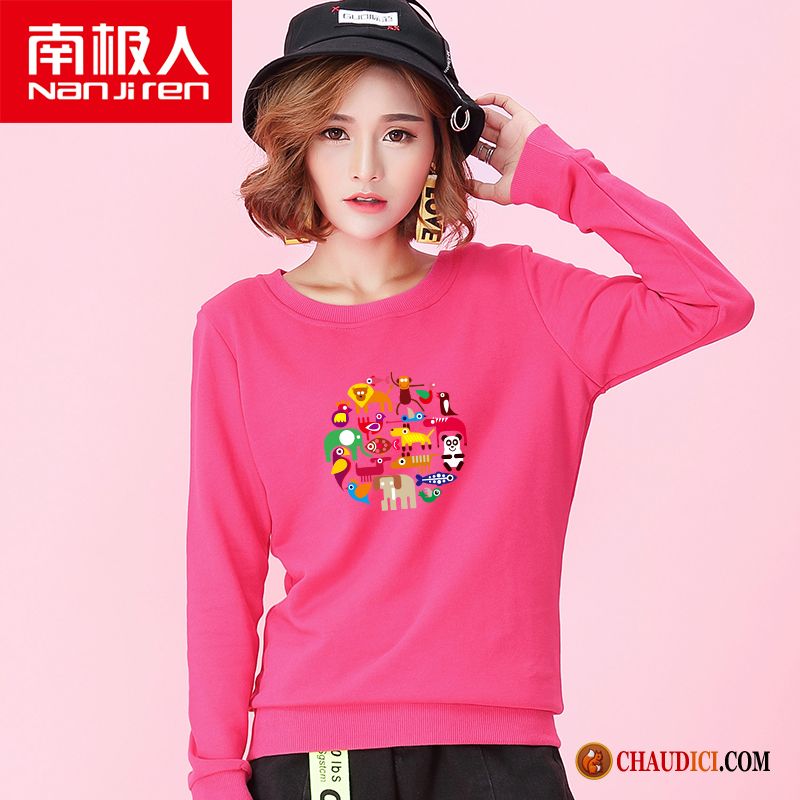 Sweat À Capuche Col Montant Étudiant Pullovers Vêtements D'hiver Hoodies Femme En Vente