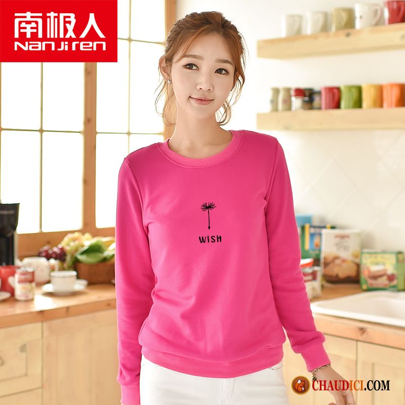 Sweat À Capuche Col Montant Étudiant Pullovers Vêtements D'hiver Hoodies Femme En Vente