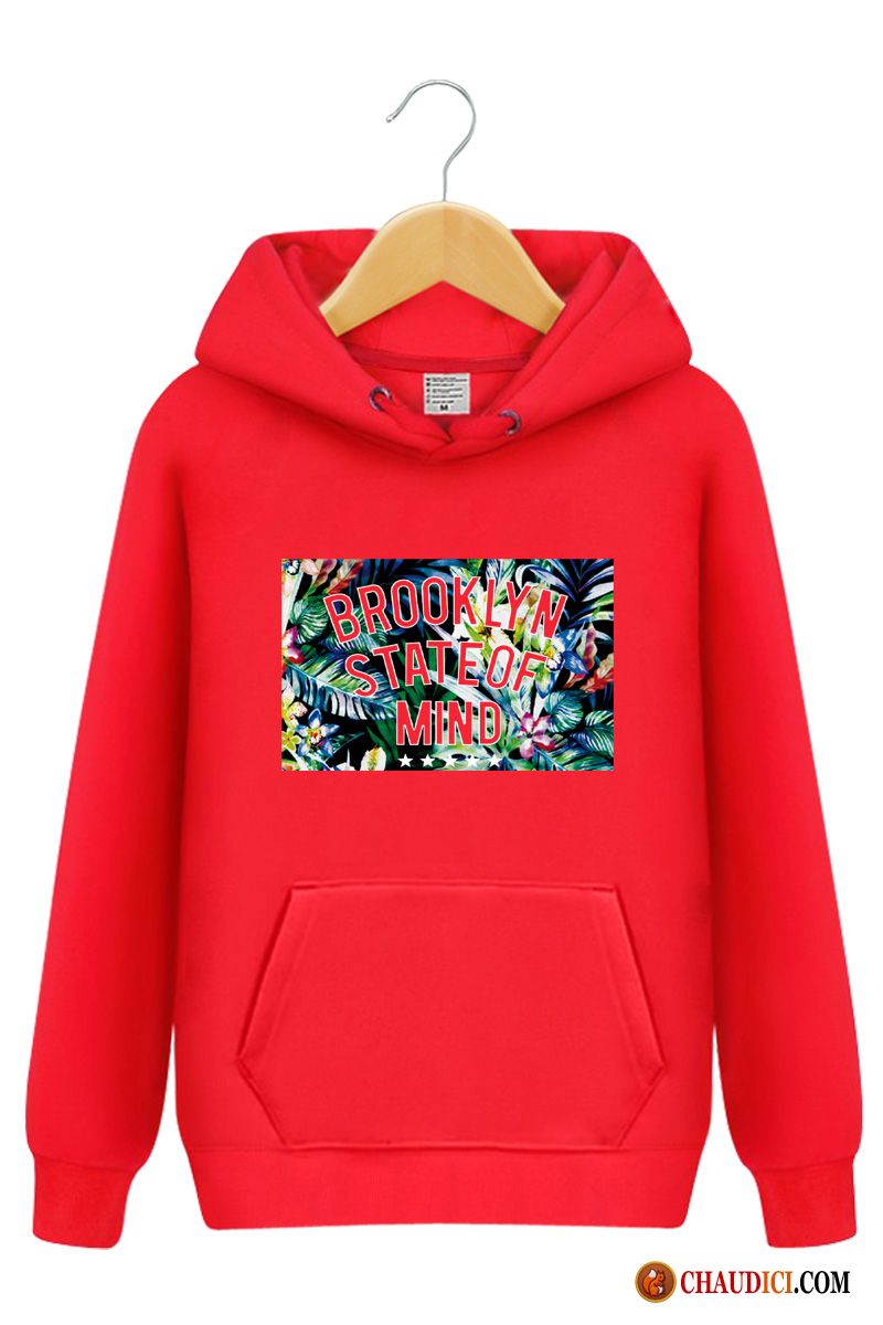 Sweat À Capuche Col V Homme Saumon Baggy Hoodies Étudiant Capuche Homme