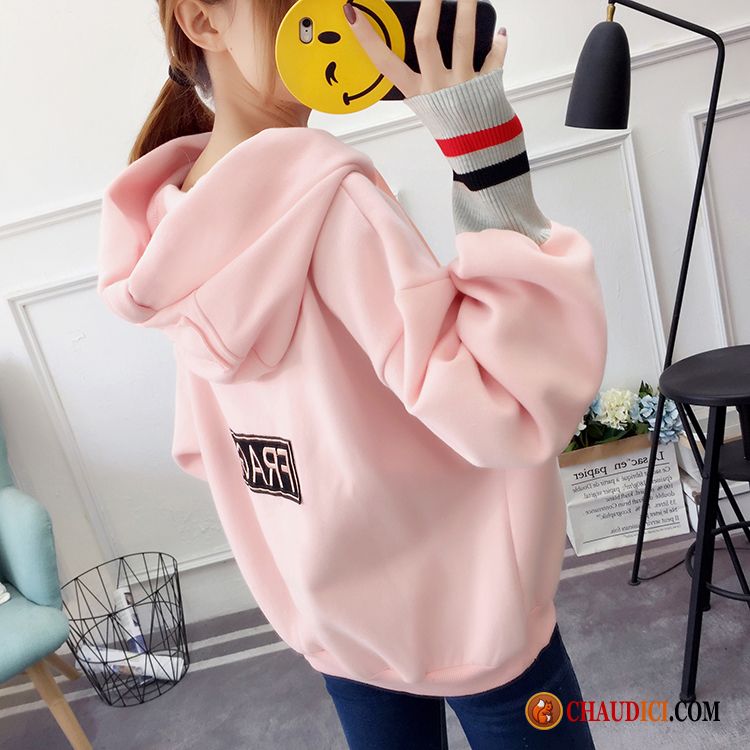 Sweat À Capuche D Été Femme Longues Étudiant Manteau Baggy Femme Pas Cher