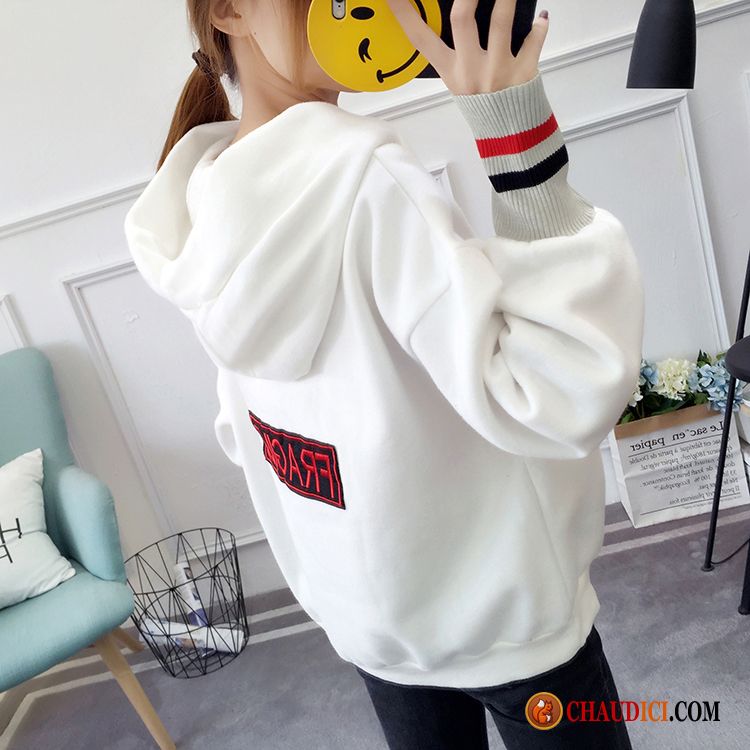 Sweat À Capuche D Été Femme Longues Étudiant Manteau Baggy Femme Pas Cher