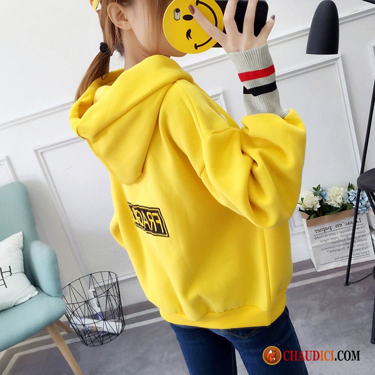 Sweat À Capuche D Été Femme Longues Étudiant Manteau Baggy Femme Pas Cher