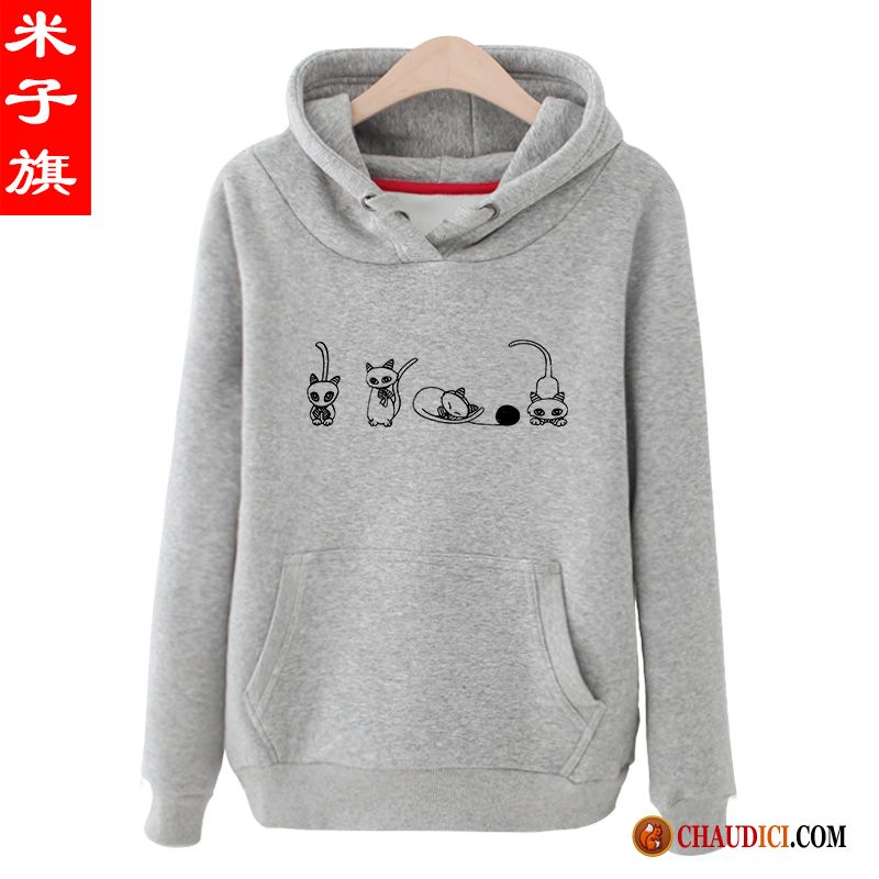 Sweat À Capuche De Marque Pour Femme Steelblue Femme Printemps Baggy Tendance Hoodies