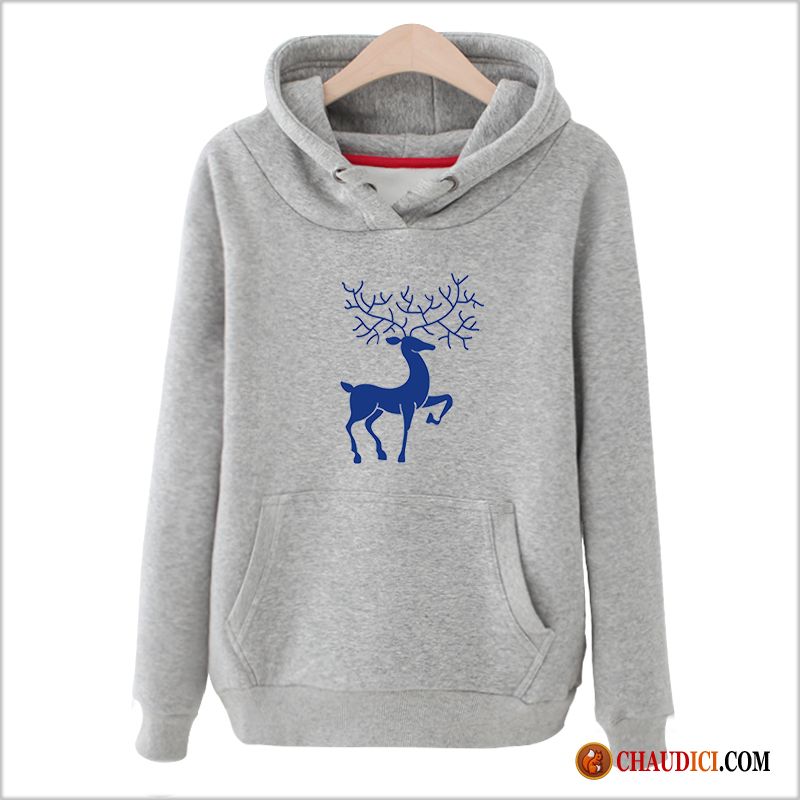 Sweat À Capuche De Marque Pour Femme Steelblue Femme Printemps Baggy Tendance Hoodies