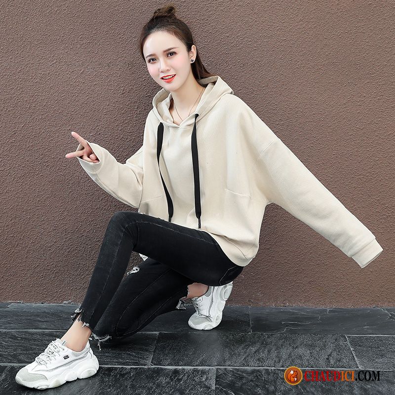 Sweat À Capuche Et Gilet Femme Légère Tendance Manteau L'automne Pure