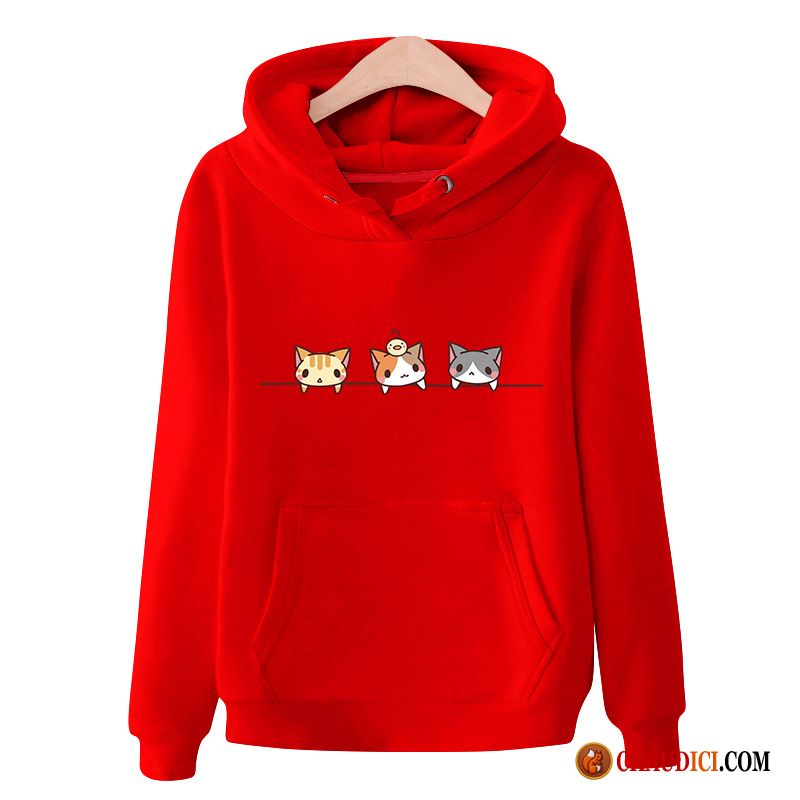 Sweat À Capuche Femme Blanc L'automne Tendance Printemps Hoodies Manteau Pas Cher