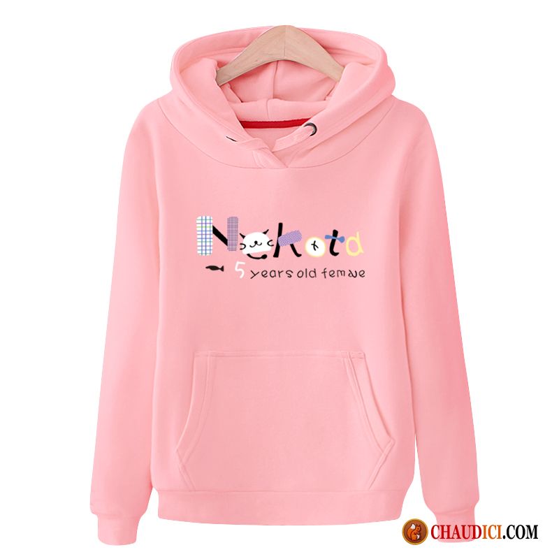 Sweat À Capuche Femme Blanc L'automne Tendance Printemps Hoodies Manteau Pas Cher