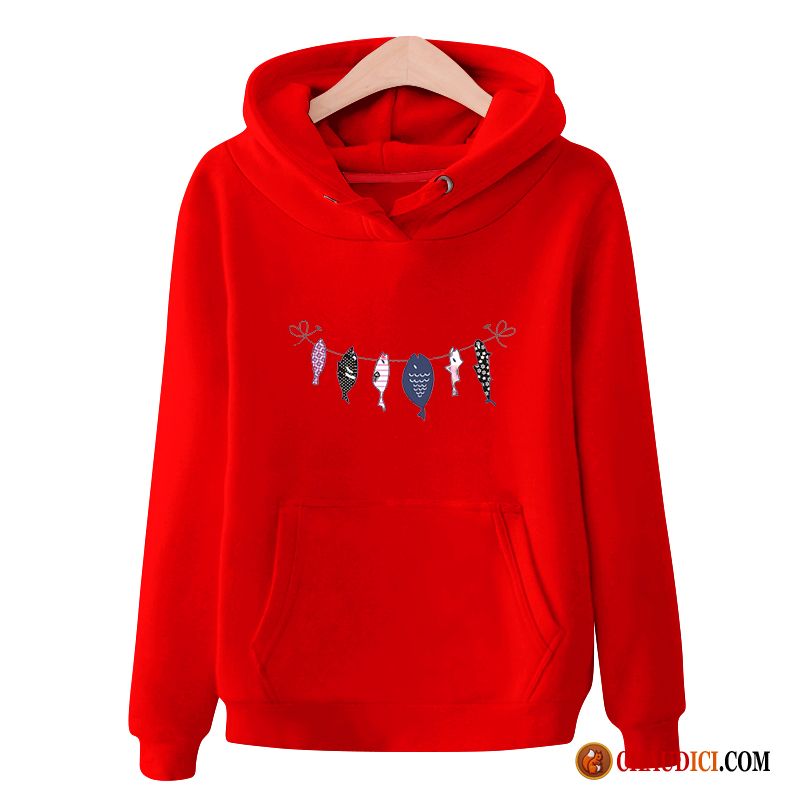 Sweat À Capuche Femme Blanc L'automne Tendance Printemps Hoodies Manteau Pas Cher