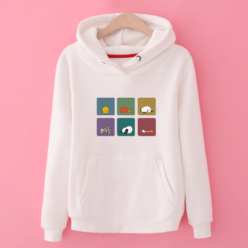 Sweat À Capuche Femme Blanc L'automne Tendance Printemps Hoodies Manteau Pas Cher