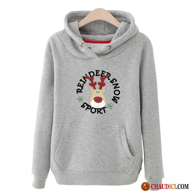 Sweat À Capuche Femme Blanc L'automne Tendance Printemps Hoodies Manteau Pas Cher