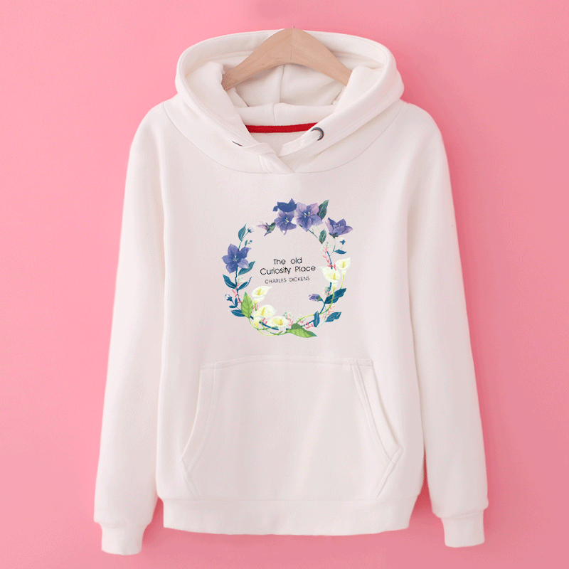 Sweat À Capuche Femme Blanc L'automne Tendance Printemps Hoodies Manteau Pas Cher