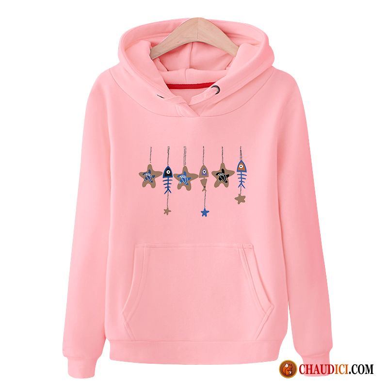 Sweat À Capuche Gilet Femme Pas Cher Étudiant Tendance Hoodies Encapuchonné Manteau France