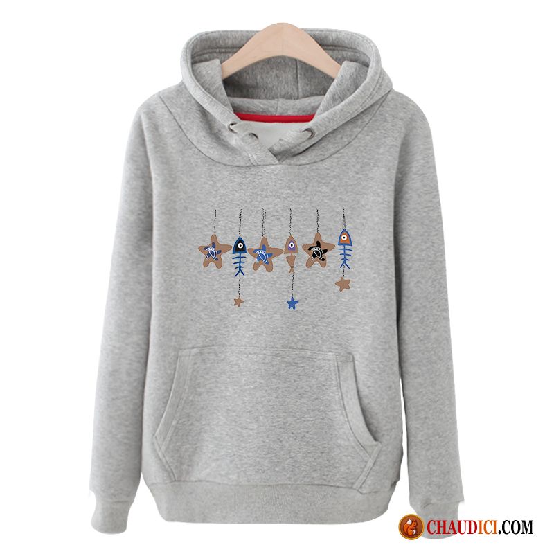 Sweat À Capuche Gilet Femme Pas Cher Étudiant Tendance Hoodies Encapuchonné Manteau France