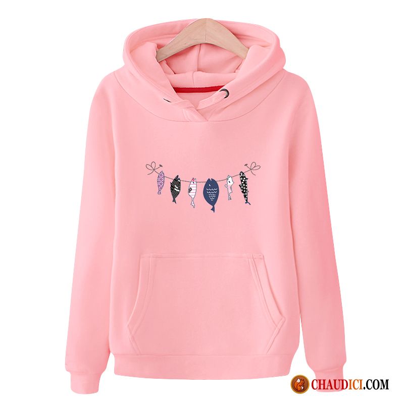 Sweat À Capuche Gilet Femme Pas Cher Étudiant Tendance Hoodies Encapuchonné Manteau France