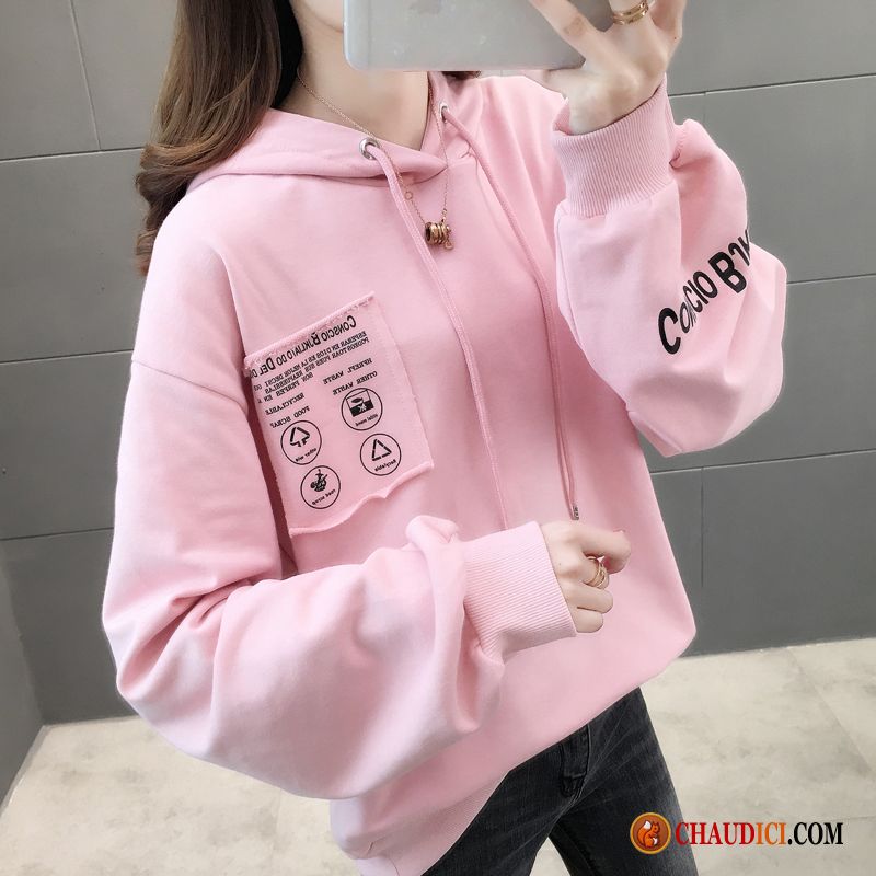 Sweat À Capuche Habillé Femme Une Veste Tendance Hoodies Légère Baggy