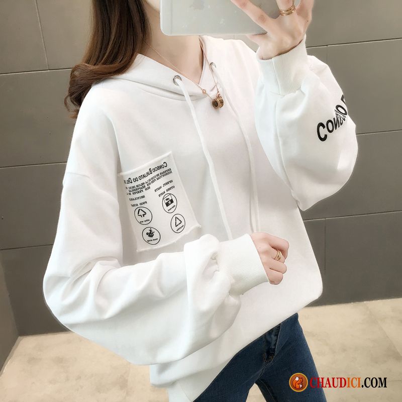 Sweat À Capuche Habillé Femme Une Veste Tendance Hoodies Légère Baggy