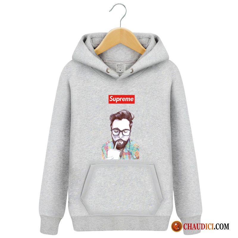 Sweat À Capuche Homme En Laine Écarlate Étudiant Capuche Pullovers Printemps Fantaisie Pas Cher