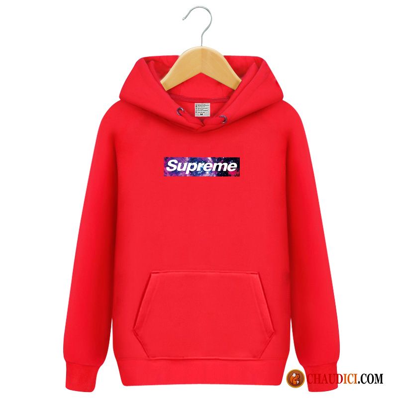 Sweat À Capuche Homme En Laine Écarlate Étudiant Capuche Pullovers Printemps Fantaisie Pas Cher