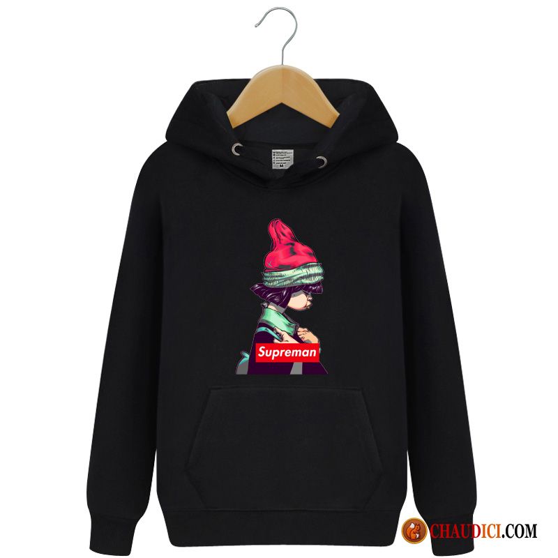 Sweat À Capuche Homme En Laine Écarlate Étudiant Capuche Pullovers Printemps Fantaisie Pas Cher