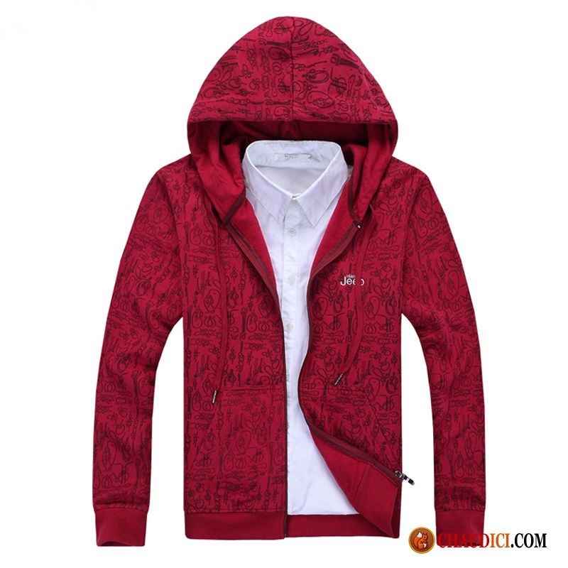 Sweat À Capuche Homme Grand Col Cardigan Capuche Hoodies Printemps Sport En Ligne