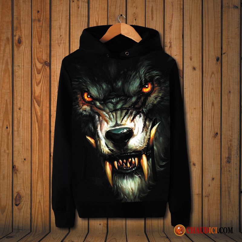 Sweat À Capuche Homme Marque Printemps Loup Hoodies Homme Manteau