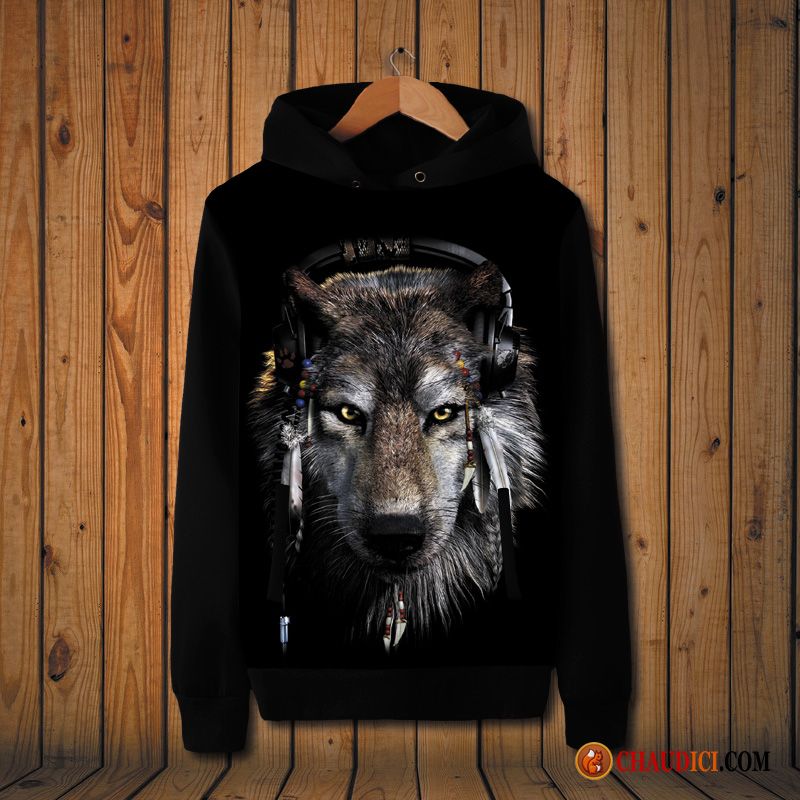 Sweat À Capuche Homme Marque Printemps Loup Hoodies Homme Manteau