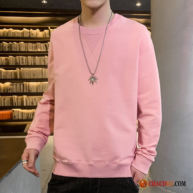 Sweat À Capuche Homme Marque Pérou Baggy Légère Rose Printemps Chemise En Bas