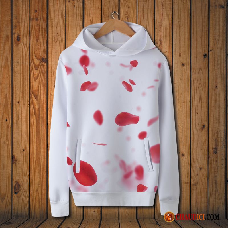 Sweat À Capuche Homme Mode Longues Décontractée Hoodies Fleur Homme France