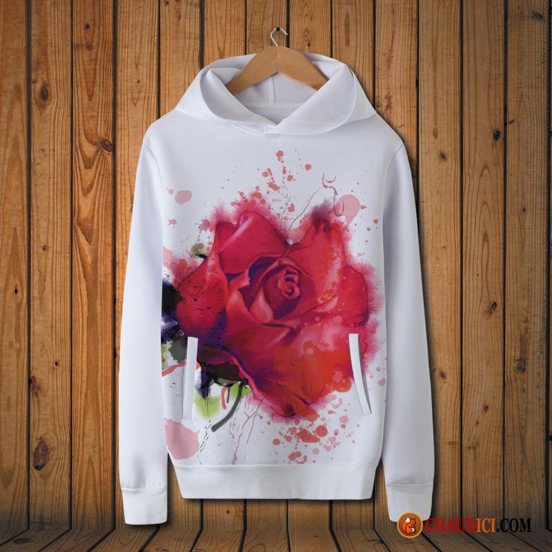 Sweat À Capuche Homme Mode Longues Décontractée Hoodies Fleur Homme France