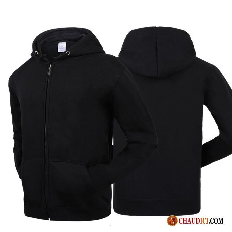 Sweat À Capuche Homme Noir Étudiant Hoodies Sport Manteau Les Adolescents Pas Cher