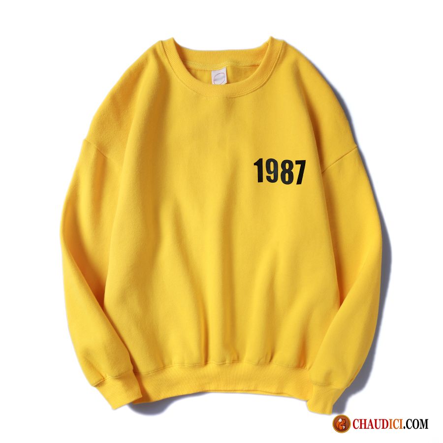 Sweat À Capuche Homme Rose Noir L'automne Longues Printemps Jaune Hoodies Pas Cher