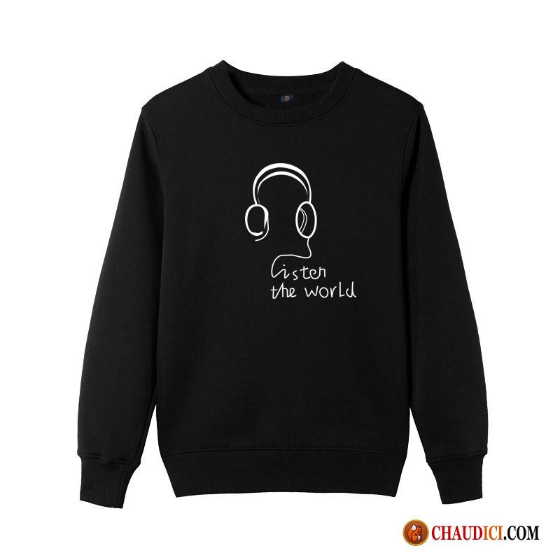 Sweat À Capuche Laine Homme Hoodies Printemps Étudiant Décontractée Longues Pas Cher