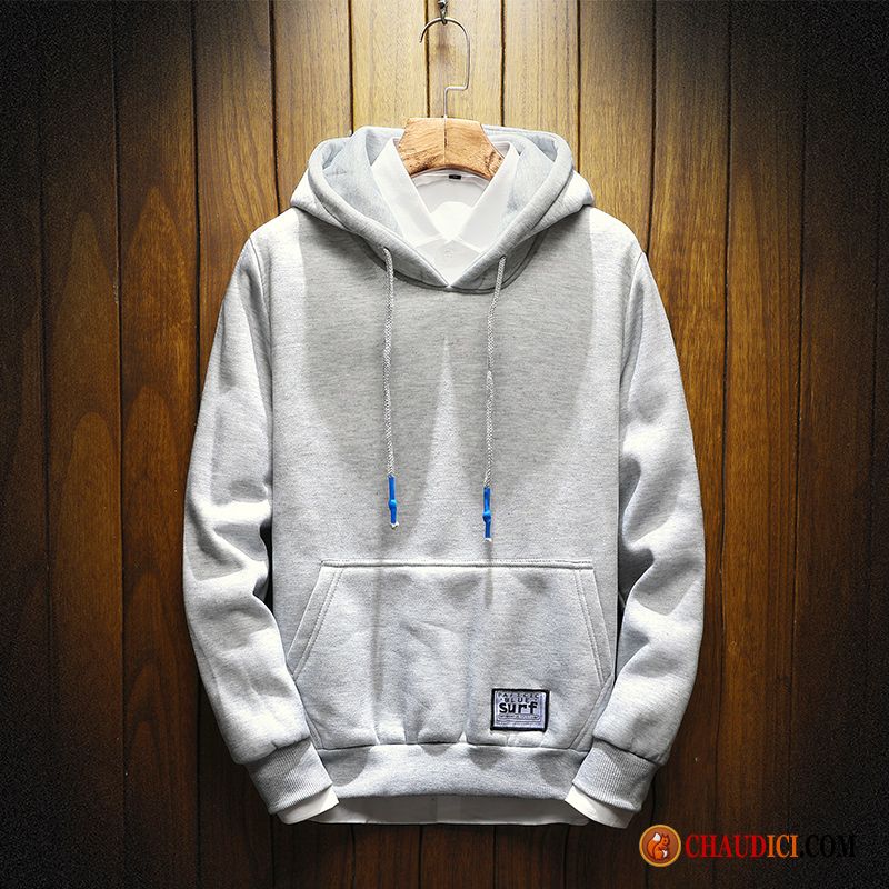 Sweat À Capuche Laine Mode Homme Longues Hoodies Capuche Étudiant Printemps